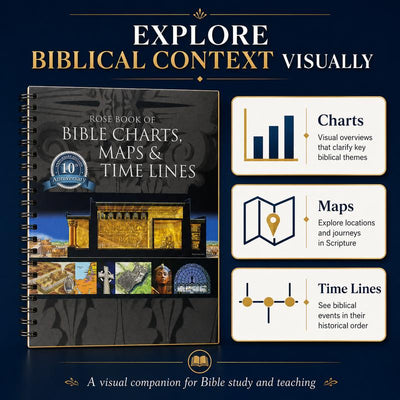 Bible Study Guide with Charts Maps & Timelines, Christian Workbook & Biblical History Reference Book, Scripture Learning Companion, Bible Study Resource for Men Women, Church Groups, Homeschool, Sunday School & Religious Education
