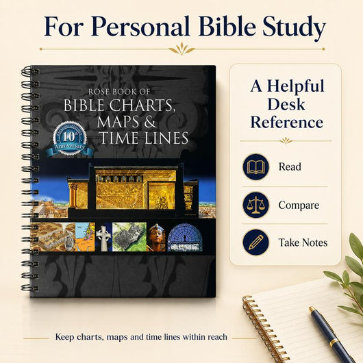 Bible Study Guide with Charts Maps & Timelines, Christian Workbook & Biblical History Reference Book, Scripture Learning Companion, Bible Study Resource for Men Women, Church Groups, Homeschool, Sunday School & Religious Education